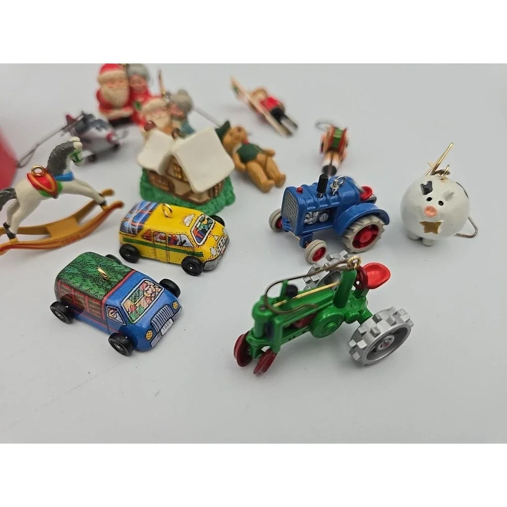 Vintage Hallmark Keepsake miniature ornaments Lot 1990s Holiday‎ Christmas